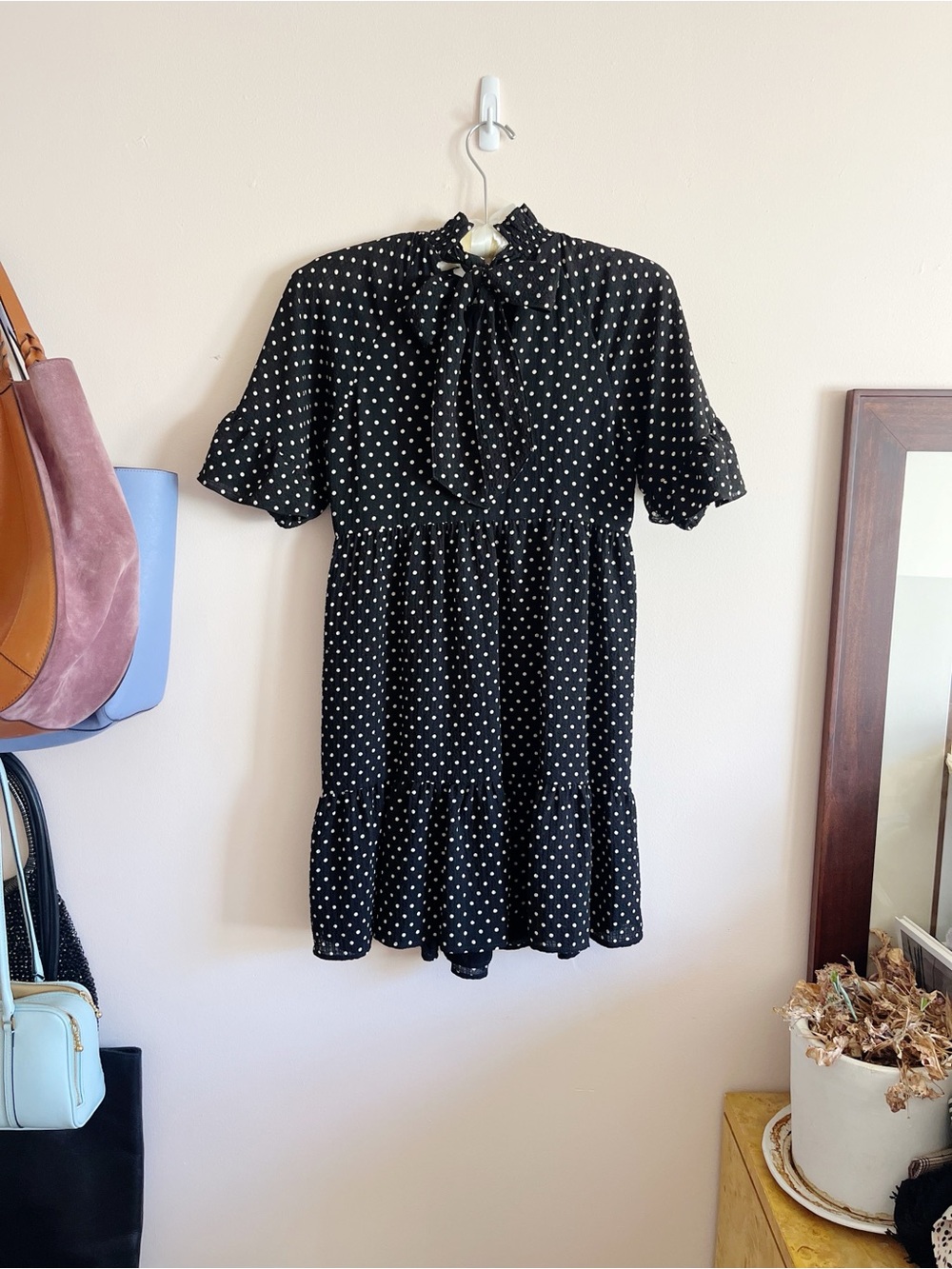 Sezane Ninon Polka Dot Mini Dress 34 - Picture 3 of 5